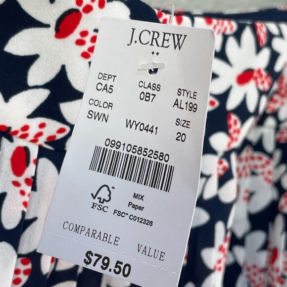 NEW $79 J Crew Womens Plus 20 Ditsy Floral Pleated Mini Skirt - Picture 4 of 10